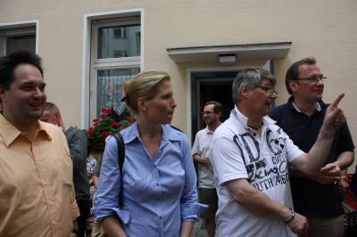 Die Bezirksverordneten Olaf Lemke, Birga Khler, Uwe Hennig und der Fraktionsvorsitzende der CDU in der Bezirksverordnetenversammlung, Thorsten Reschke.