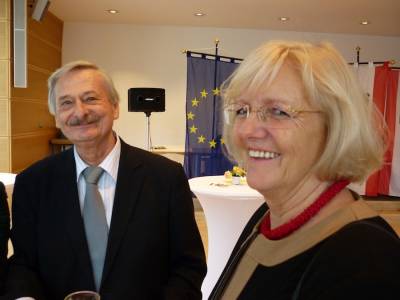 Der Ehrenvorsitzende der CDU Moabit Volker Liepelt (li.)